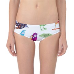 Birds Colorful Floral Funky Classic Bikini Bottoms by Amaryn4rt