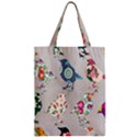 Birds Floral Pattern Wallpaper Zipper Classic Tote Bag View1