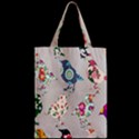 Birds Floral Pattern Wallpaper Zipper Classic Tote Bag View2