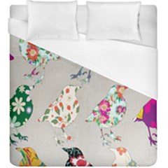 Birds Floral Pattern Wallpaper Duvet Cover (king Size)