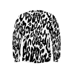 Black And White Leopard Skin Kids  Sweatshirt by Amaryn4rt