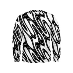 Black And White Wave Abstract Kids  Sweatshirt by Amaryn4rt