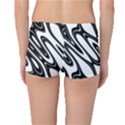 Black And White Wave Abstract Reversible Bikini Bottoms View4