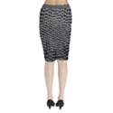 Black White Crocodile Background Midi Wrap Pencil Skirt View2