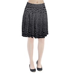 Black White Crocodile Background Pleated Skirt by Amaryn4rt