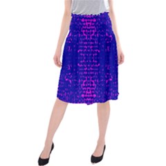 Blue And Pink Pixel Pattern Midi Beach Skirt