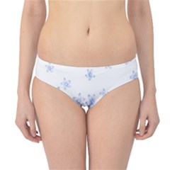 Blue And White Floral Background Hipster Bikini Bottoms