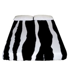 Zebra Background Pattern Fitted Sheet (queen Size)