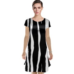 Zebra Background Pattern Cap Sleeve Nightdress