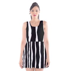 Zebra Background Pattern Scoop Neck Skater Dress