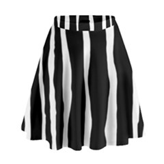 Zebra Background Pattern High Waist Skirt by Amaryn4rt