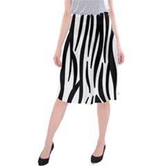 Seamless Zebra A Completely Zebra Skin Background Pattern Midi Beach Skirt