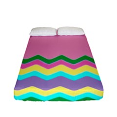 Easter Chevron Pattern Stripes Fitted Sheet (full/ Double Size)