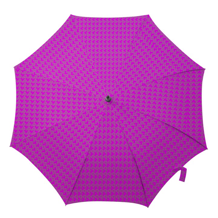 Clovers On Pink Hook Handle Umbrellas (Large)