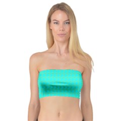 Clovers On Blue Bandeau Top