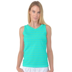 Clovers On Blue Women s Basketball Tank Top