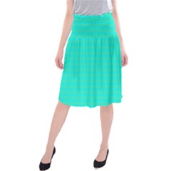 Clovers On Blue Midi Beach Skirt by PhotoNOLA