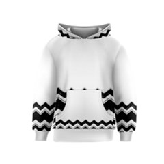 Chevrons Black Pattern Background Kids  Pullover Hoodie by Amaryn4rt