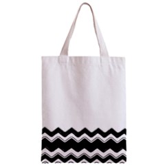 Chevrons Black Pattern Background Zipper Classic Tote Bag by Amaryn4rt