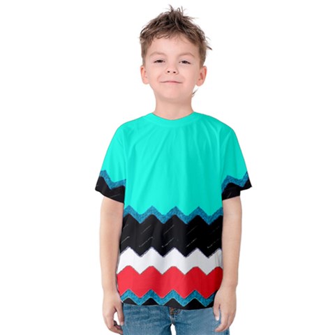 Pattern Digital Painting Lines Art Kids  Cotton Tee by Amaryn4rt