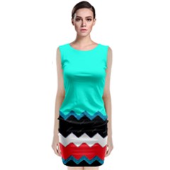 Pattern Digital Painting Lines Art Sleeveless Velvet Midi Dress