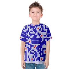 Digital Computer Graphic Qr Code Is Encrypted With The Inscription Kids  Cotton Tee