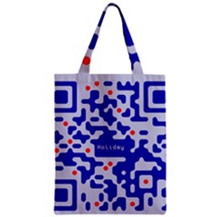 Digital Computer Graphic Qr Code Is Encrypted With The Inscription Zipper Classic Tote Bag by Amaryn4rt