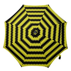 Yellow Black Chevron Wave Hook Handle Umbrellas (small)