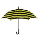 Yellow Black Chevron Wave Hook Handle Umbrellas (Small) View3