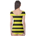 Yellow Black Chevron Wave Boyleg Leotard  View2