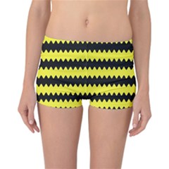 Yellow Black Chevron Wave Reversible Bikini Bottoms by Amaryn4rt