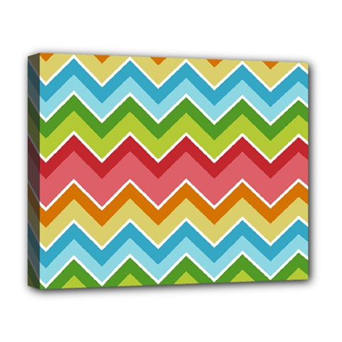 Colorful Background Of Chevrons Zigzag Pattern Deluxe Canvas 20  X 16  