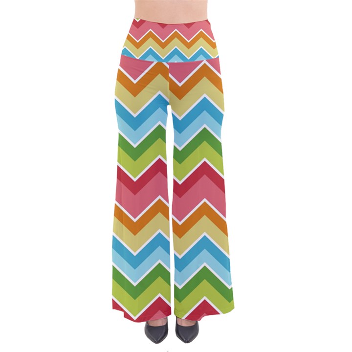 Colorful Background Of Chevrons Zigzag Pattern Pants