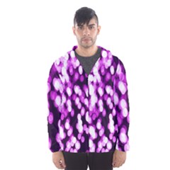 Bokeh Background In Purple Color Hooded Wind Breaker (men)