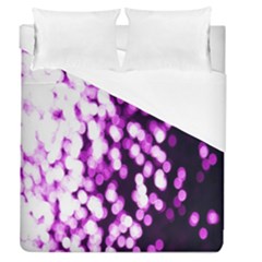 Bokeh Background In Purple Color Duvet Cover (queen Size)