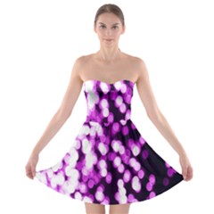 Bokeh Background In Purple Color Strapless Bra Top Dress by Amaryn4rt