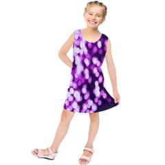 Bokeh Background In Purple Color Kids  Tunic Dress