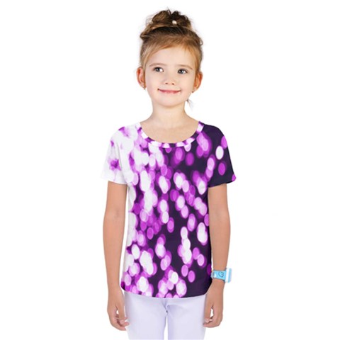 Bokeh Background In Purple Color Kids  One Piece Tee by Amaryn4rt