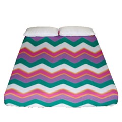 Chevron Pattern Colorful Art Fitted Sheet (queen Size)