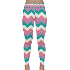 Chevron Pattern Colorful Art Classic Yoga Leggings by Amaryn4rt