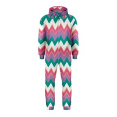 Chevron Pattern Colorful Art Hooded Jumpsuit (kids) by Amaryn4rt