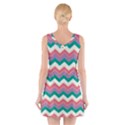 Chevron Pattern Colorful Art V-Neck Sleeveless Skater Dress View2