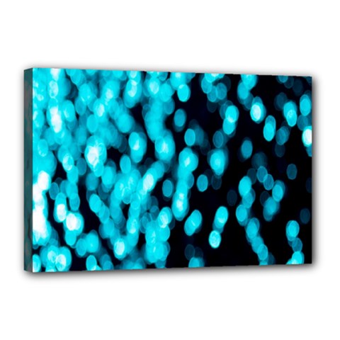 Bokeh Background In Blue Color Canvas 18  X 12  by Amaryn4rt