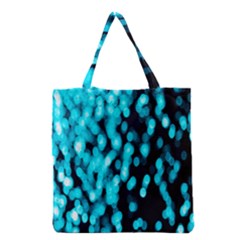 Bokeh Background In Blue Color Grocery Tote Bag by Amaryn4rt