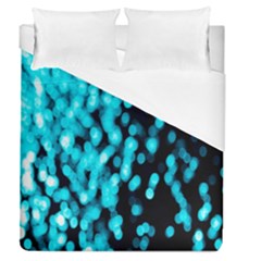 Bokeh Background In Blue Color Duvet Cover (queen Size) by Amaryn4rt