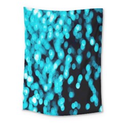 Bokeh Background In Blue Color Medium Tapestry