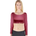 Red Background With A Pattern Long Sleeve Crop Top View1