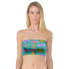 Meow Cat Pattern Bandeau Top by Amaryn4rt