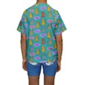 Meow Cat Pattern Kids  Short Sleeve Swimwear View2