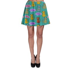 Meow Cat Pattern Skater Skirt by Amaryn4rt